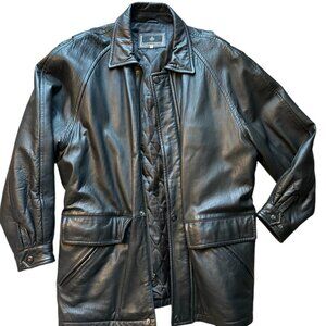 Rainforest Black Leather Jacket (Large)